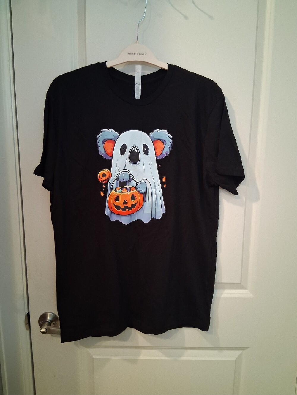 Men's Black Halloween Koala Graphic T-Shirt